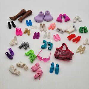 Barbie Doll SHOES Lot of 27 Pairs + Purse + Sunglasses
